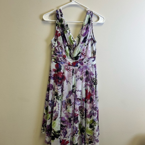 Simply Vera Vera Wang Multicolor Floral Midi Dress - Picture 1 of 3